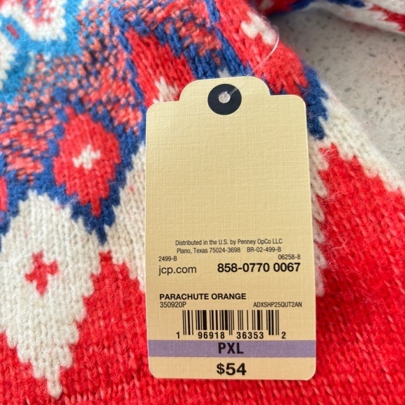 St.John's Bay X-Large Petite Fair Isle Nordic Knit Crewneck Sweater Cottagecore - Picture 12 of 14